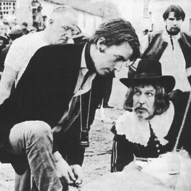 Michael Reeves in Vincent Price med snemanjem filma. FOTO: arhiv
