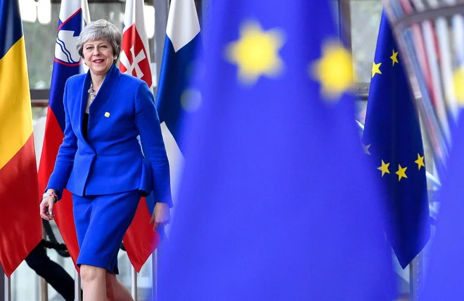 Britain's Prime Minister Theresa May arrives ahead of a European Council meeting on Brexit at The Europa Building at The European Parliament in Brussels on April 10, 2019. (Photo by PHILIPPE HUGUEN / AFP) Foto Philippe Huguen Afp