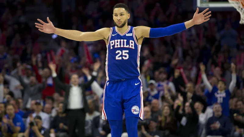 Fotografija: Ben Simmons je pokazal enega redkih prebliskov. FOTO: AFP