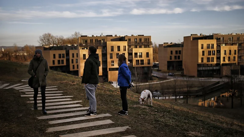 Fotografija: V bližini soseske Zeleni Gaj na Brdu bo republiški stanovanjski sklad (skupaj z mestnim skladom) do leta 2021 zgradil nova najemna stanovanja. FOTO Blaž Samec/Delo