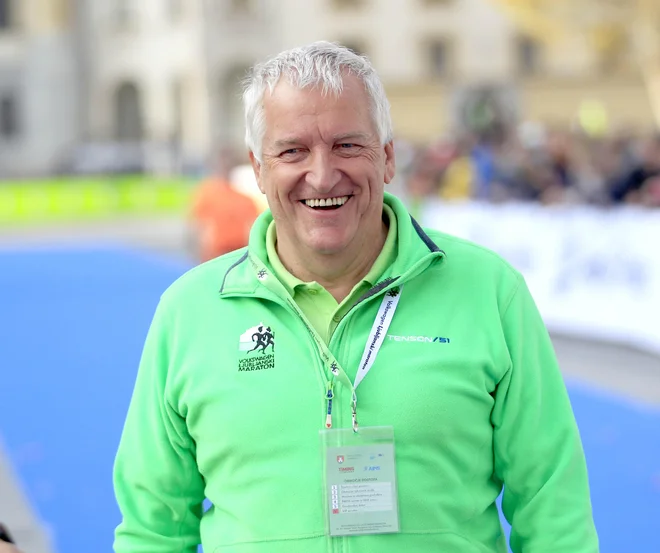 Direktor Gojko Zalokar in drugi prireditelji so ponosni na kakovostni preskok ljubljanskega maratona. FOTO: Roman Šipić/Delo