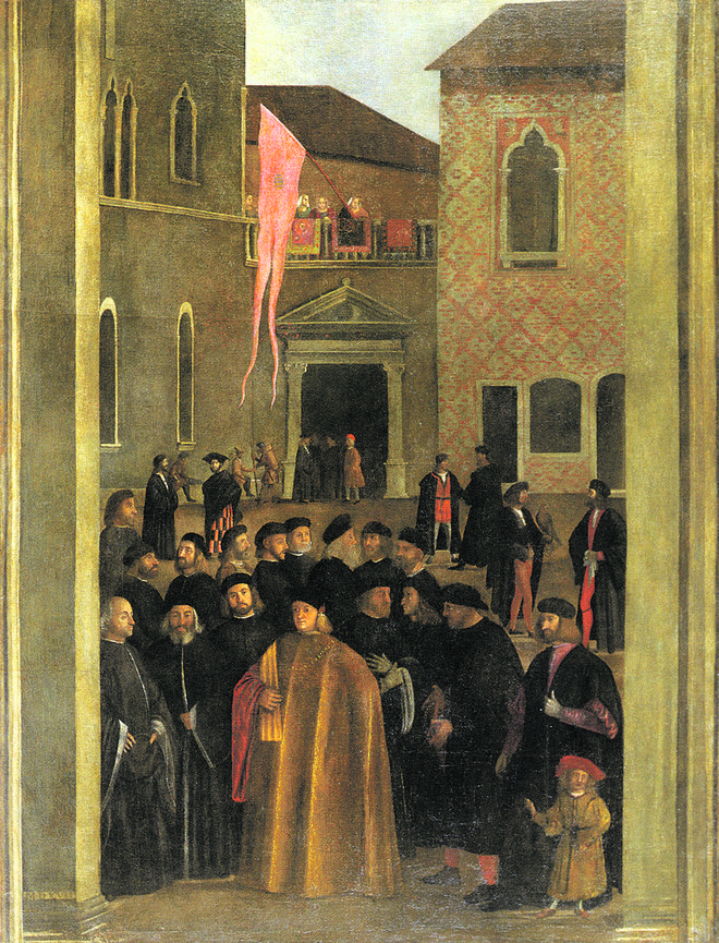 Med umetninami, ki jih Italija noče vrniti Sloveniji, je olje na platnu iz leta 1517 Prihod podestata Sebastiana Contarinija v koprsko stolnico, katerega avtor je Vittore Carpaccio.