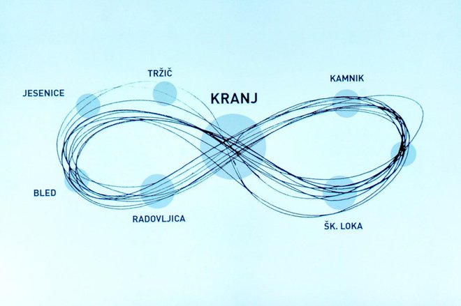 Neskončno Kranj, logotip za kandidaturo Kranja za EPK 2025 Foto Mo Kranj