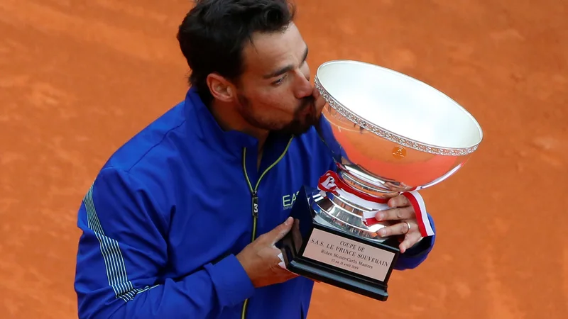 Fotografija: Fabio Fognini se je razveselil največjega naslova v karieri. FOTO: Reuters