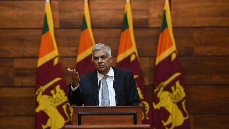 Fotografija: Šrilanški premier Ranil Wickremesinghe FOTO: AFP
