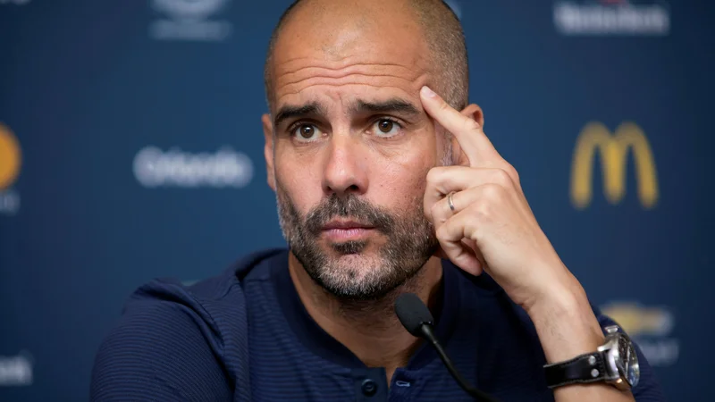 Fotografija: Pep Guardiola je predstavil pričakovanja pred sredinim derbijem. FOTO: Reuters