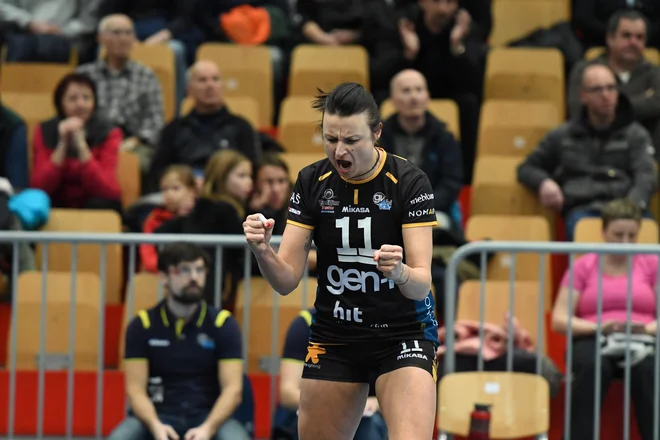 Na krilih kapetanke Tine Lipicer Samec so Goričanke v drugem nizu izničile zaostanek štirih točk. FOTO: Tine Strosar