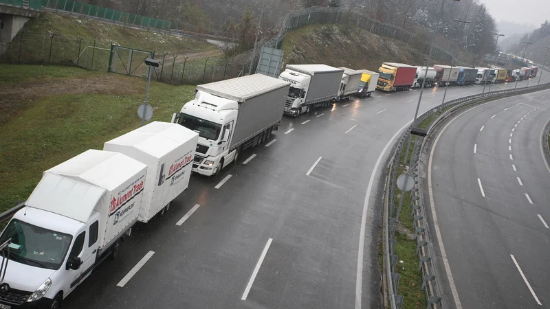 Fotografija: Po slovenskih cestah je bilo lani prepeljanih največ rud in kamnin. FOTO: Tadej Regent/Delo