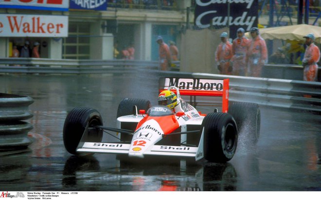 Legendarni Brazilec Ayrton Senna je veljal za kralja dežja in Monaka. FOTO: Reuters