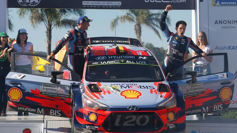 Fotografija: Thierry Neuville je bil v Argentini nepremagljiv. To je njegova druga zaporedna zmaga v sezoni FOTO: AFP