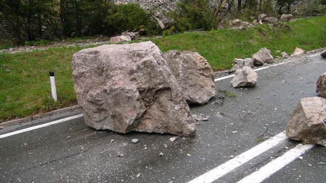 Podor na cesti Tržič-Ljubelj. FOTO: Tržič TV