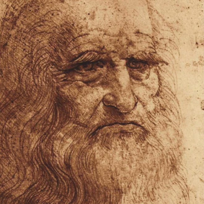 Leonardov avtoportret iz zadnjih let življenja. Takole se je upodobil leta 1516. FOTO: promocijsko gradivo