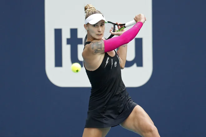 Polona Hercog se bo za preboj v glavni žreb Madrida jutri pomerila z Andreo Petković. FOTO: Usa Today Sports