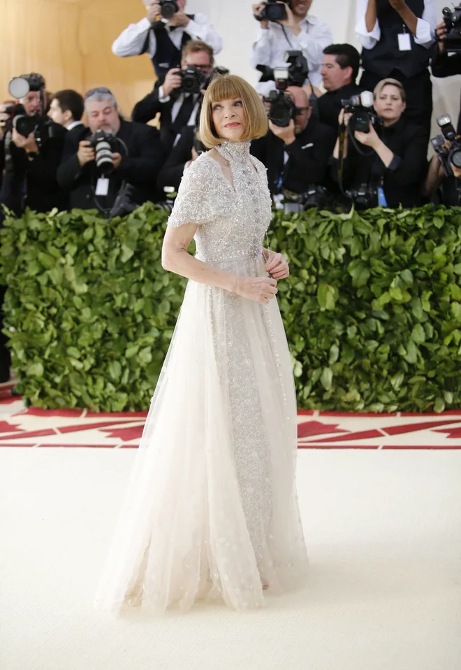 Anna Wintour v Chanelu, Met Gala 2018 FOTO: Reuters