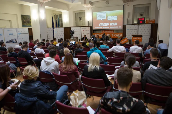 Za potovanje s Startup vlakom se je prijavilo več kot 100 mladih podjetniških zanesenjakov v starosti od 16 do 35 let, izbrali so jih 50. FOTO: Arhiv Ustvarjalnika