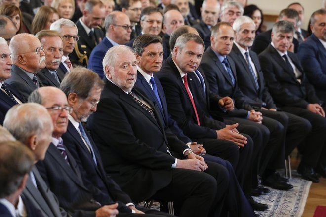 Politični vrh med državno obeležitvijo 30. obletnice Majniške deklaracije FOTO: Uroš Hočevar/Delo