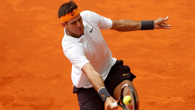 Fotografija: Juan Martin del Potro je bil v 1. kolu Madrida prost, v drugem pa ga je ugnal Laslo Đere. FOTO: Reuters