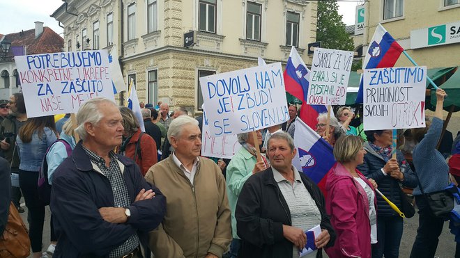 Protestni shod v Črnomlju. FOTO: Bojan Rajšek