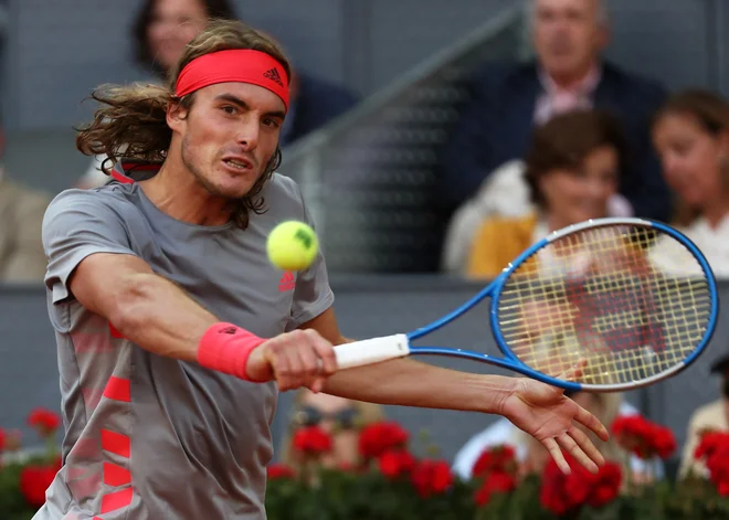 Stefanos Tsitsipas je v polfinalu dosegel veliko zmago nad Rafaelom Nadalom, za finale pa mu je zmanjkalo moči. FOTO: Reuters