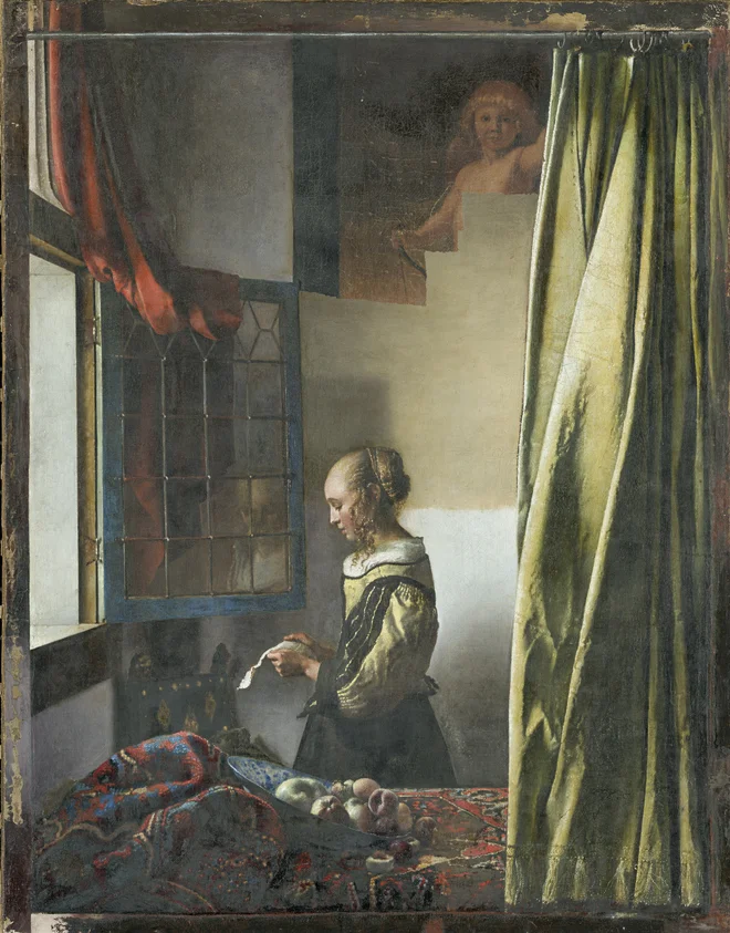 Šele nedavno so z novo tehnologijo ugotovili, da Kupida ni preslikal sam Vermeer, pač pa se je to zgodilo dolgo po slikarjevi smrti. FOTO: &copy; Skd/Wolfgang Kreische