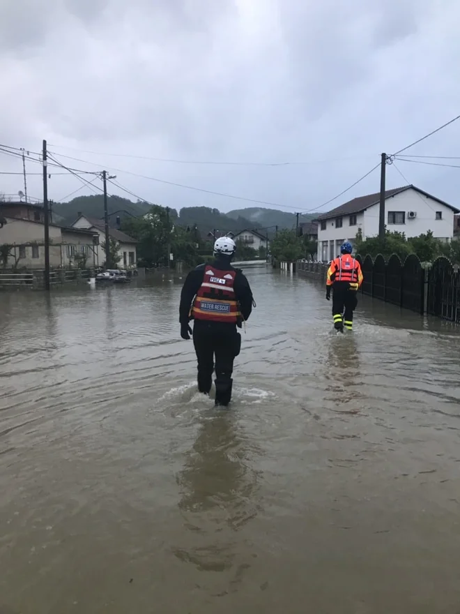 Poplave v Bosni in Hercegovini. FOTO: Federalna uprava Civilne zaščite BiH