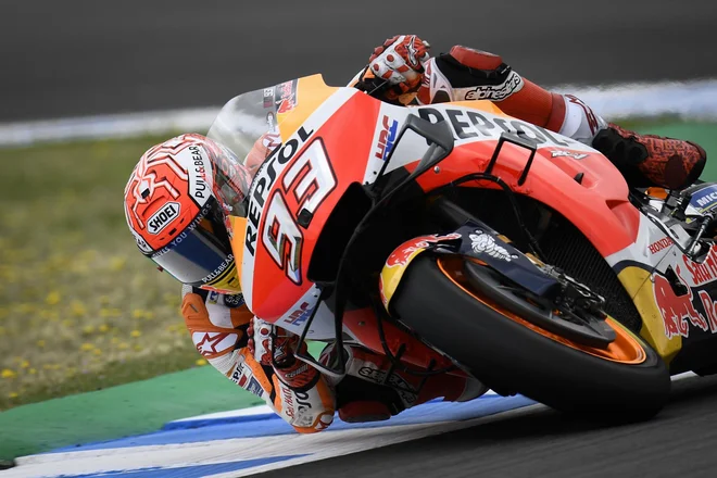 Marc Marquez je lani zmagal v Le Mansu pred Danilom Petruccijem in Valentinom Rossijem. FOTO: Motogp.com
