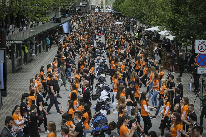 Maturantska četvorka v ljubljani. FOTO: Jože Suhadolnik