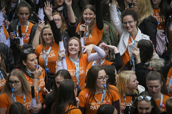 Maturantska četvorka v ljubljani. FOTO: Jože Suhadolnik