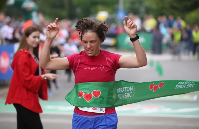 Jasmina Pitamic Vojska, državna prvakinja na 21 km,FOTO: Tadej Regent/Delo