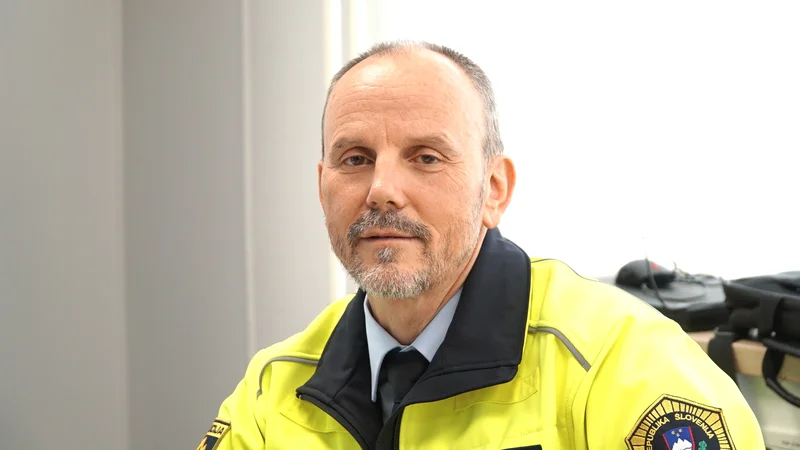 Fotografija: Elvis A. Herbaj, vodja oddelka za cestni promet v sektorju uniformirane policije Policijske uprave Celje. FOTO: Brane Piano