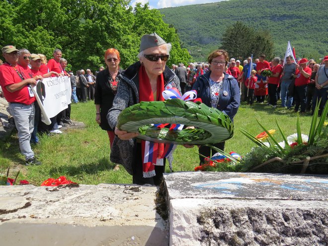 Slovensko borčevsko organizacijo v Drvarju je vodila nekdanja partizanka Valerija Skrinjar Tvrz. FOTO: Bojan Rajšek/Delo