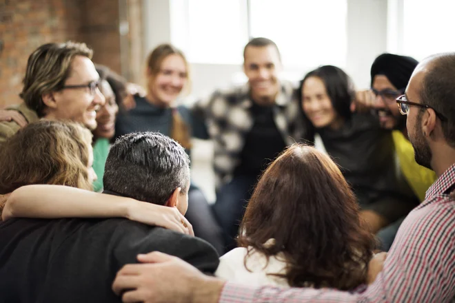Team Huddle Harmony Togetherness Happiness Concept