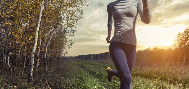 47382985 - lady running in the autumn forest