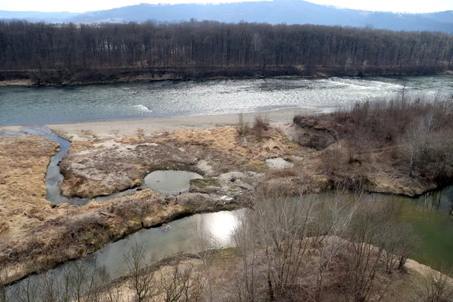 Pogled na reko Muro s stolpa pri Diepersdorfu. FOTO: Dušan Dundek