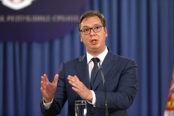 Aleksandar Vučić, predsednik Srbije. Foto Reuters.
