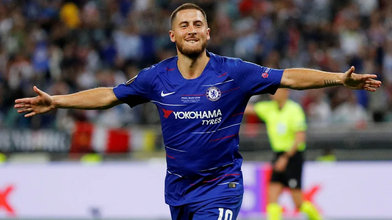 Fotografija: Eden Hazard je v dvoboju Chelseaja z Arsenalom pošiljal v ogenj soigralce, dva gola je zabil tudi sam. FOTO: Reuters