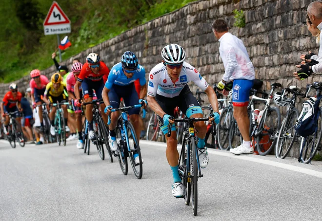 Miguel Angel Lopez v zadnjih dneh na vzponih kaže najboljše predstave, zagotovo bo z napadom poizkusil tudi danes. Foto AFP
