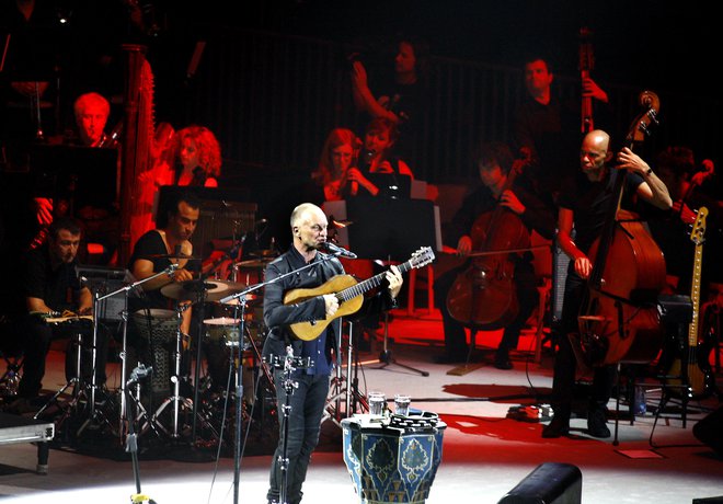 Sting je z orkestrom nastopil v dvorani Stožice 10. junija 2011. FOTO: Aleš Černivec/Delo