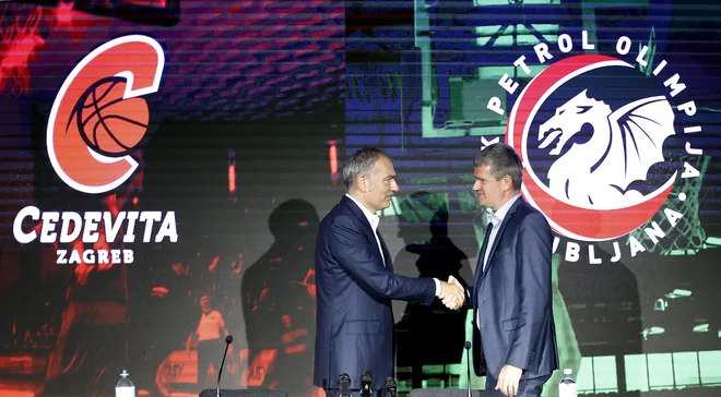 Združitev košarkarskih klubov Petrol Olimpija in Cedevita iz Zagreba. FOTO: Blaž Samec