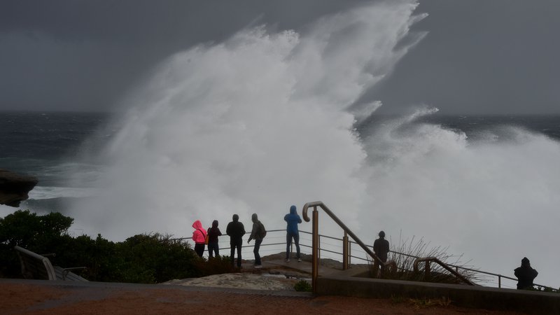 Fotografija: Zaradi slabih vremenskih razmer so ustavili tudi trajekte. FOTO: AFP