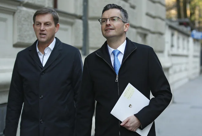 Marjan Šarec in Miro Cerar sta včeraj zanikala dogovor o komisarski kandidaturi odhajajočega prvaka SMC. FOTO:&nbsp;Matej Družnik