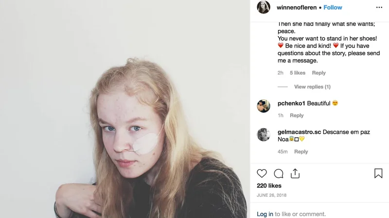 Fotografija: Noa Pothoven je umrla od lakote. FOTO: Instagram/@winnenofleren