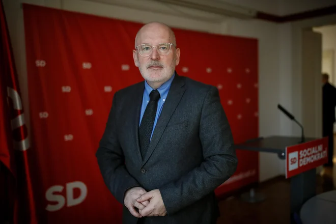 Frans Timmermans, prvi podpredsednik Evropske Komisije in vodilni kandidat Stranke evropskih Socialistov in Demokratov (PES) za novega predsednika Evropske Komisije. FOTO: Uroš Hočevar