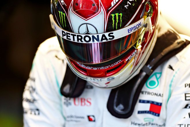 Tretjeuvrščeni Britanec Lewis Hamilton. FOTO: Dan Istitene Afp