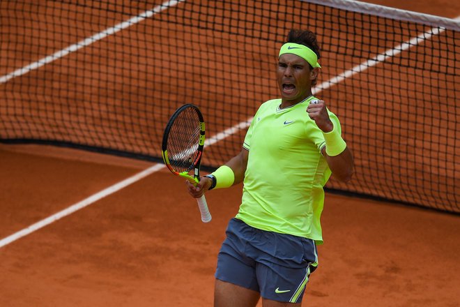 Rafael Nadal je v 15 nastopih na Roland-Garrosu dobil 93 dvobojev in dva izgubil. FOTO: AFP