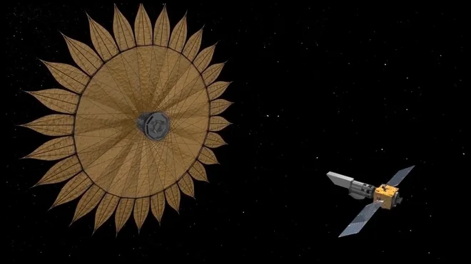 Ideja velikega senčnika ni nova, a je problematična, saj mora biti poravnava izjemno natančna. FOTO: NASA/JPL-Caltech