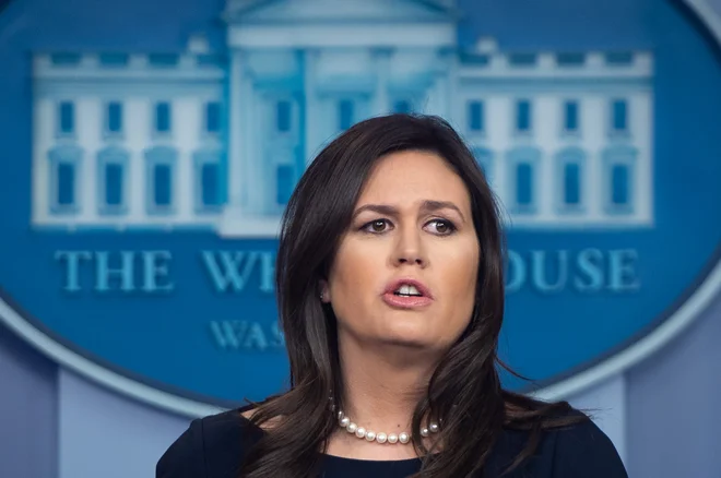 Sarah Sanders po treh letih in pol zapušča Belo hišo. FOTO: Saul Loeb/AFP