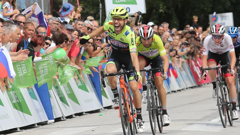 Zmagovalec kraljevske etape je postal Giovanni Visconti. FOTO: Tomi Lombar/Delo