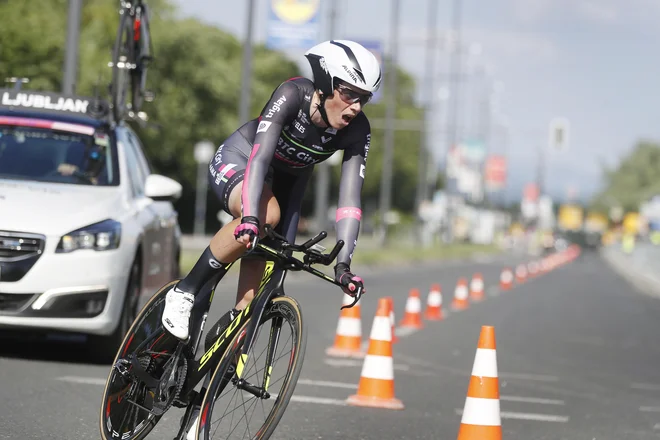 Eugenia Bujak je zasedla 6. mesto v vožnji na čas. FOTO: Leon Vidic/Delo