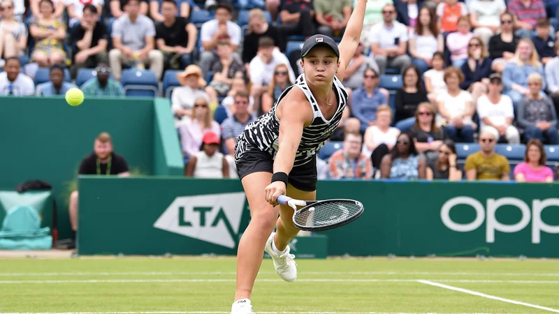 Fotografija: Ashleigh Barty si je z zmago v Birminghamu zagotovila status prve nosilke v Wimbledonu. FOTO: AFP